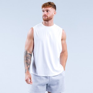 Camiseta sin Manga DFYNE Recharge Hombre Blancos | 5932-GLXJQ