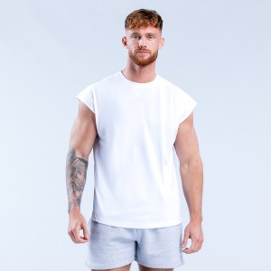 Camiseta sin Manga DFYNE Signature Hombre Blancos | 5476-QKGCM