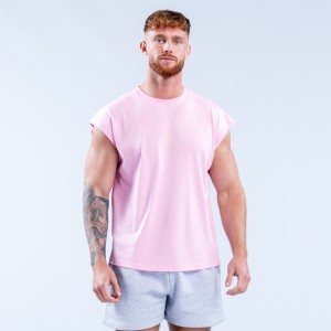 Camiseta sin Manga DFYNE Signature Hombre Rosas Claro Rosas | 7258-WCRMY