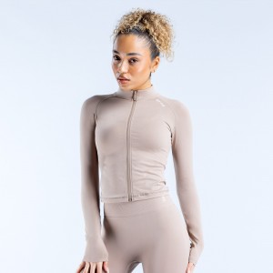 Chamarras DFYNE Dynamic Zippy Mujer Beige | 5314-WCXDF