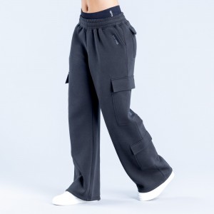 Pantalon Jogger DFYNE Lanyi Edit Wide Leg Cargo Mujer Negros | 6740-SPTEG