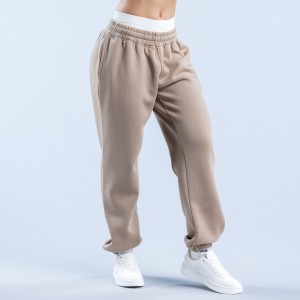 Pantalon Jogger DFYNE Revive Heavy Weight Mujer Beige | 6289-NHYSZ