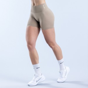 Shorts DFYNE Defy 4.5" Mujer Beige | 2468-JBVRU