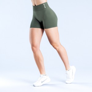 Shorts DFYNE Dynamic 4.5" Mujer Verde Oliva | 2710-BUKJE