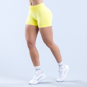 Shorts DFYNE Impact 4.5" Mujer Amarillos | 0214-MQODZ