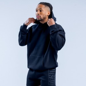 Sudadera con Capucha DFYNE Recharge Graphic Hombre Negros | 8491-QMJCB