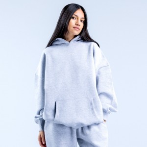 Sudadera con Capucha DFYNE Revive Heavy Weight Mujer Grises | 0345-YBLFD