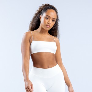 Sujetador Deportivo DFYNE Defy Strappy Mujer Blancos | 4581-KCLRT