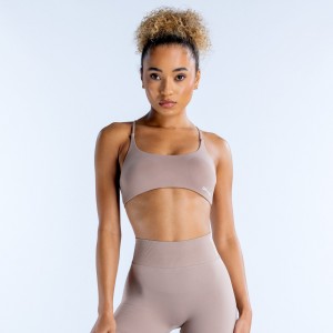 Sujetador Deportivo DFYNE Dynamic Twist Back Mujer Beige | 4857-UEXRN