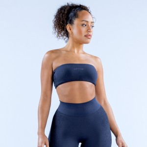Sujetador Deportivo DFYNE Ignite Bandeau Mujer Grises | 7603-GWTRI