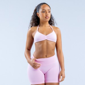 Sujetador Deportivo DFYNE Impact Strappy Mujer Rosas Claro Rosas | 6384-ZHWIV