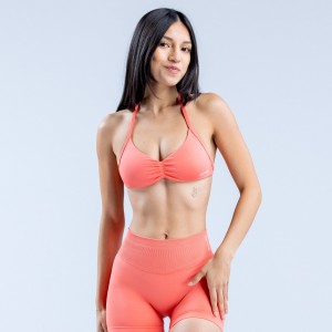 Sujetador Deportivo DFYNE Impact Strappy Mujer Coral | 5627-VHKMG