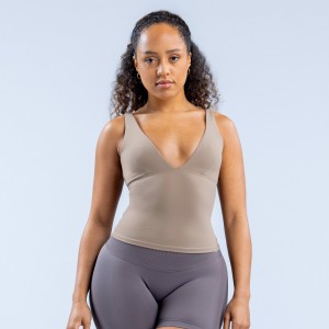 Top DFYNE Origin Minimal Sports Mujer Kaki | 1095-ZTXAN