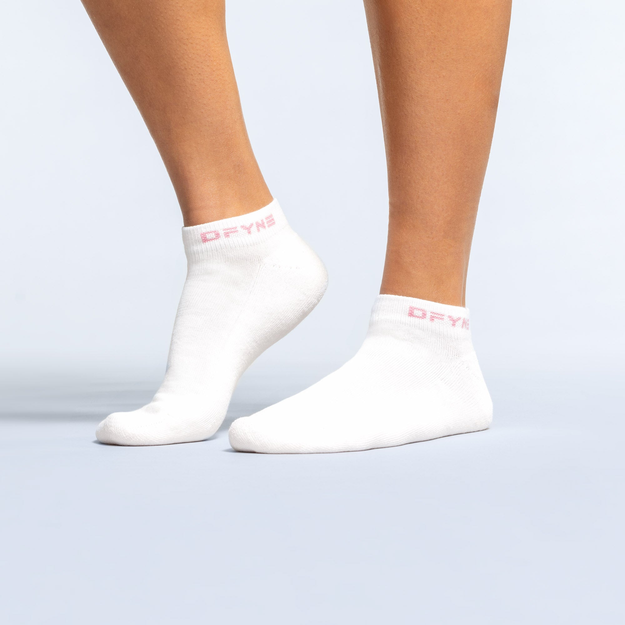 Calcetines DFYNE Revive Ankle Mujer Blancos Rosas Claro Rosas | 3691-JLRYS