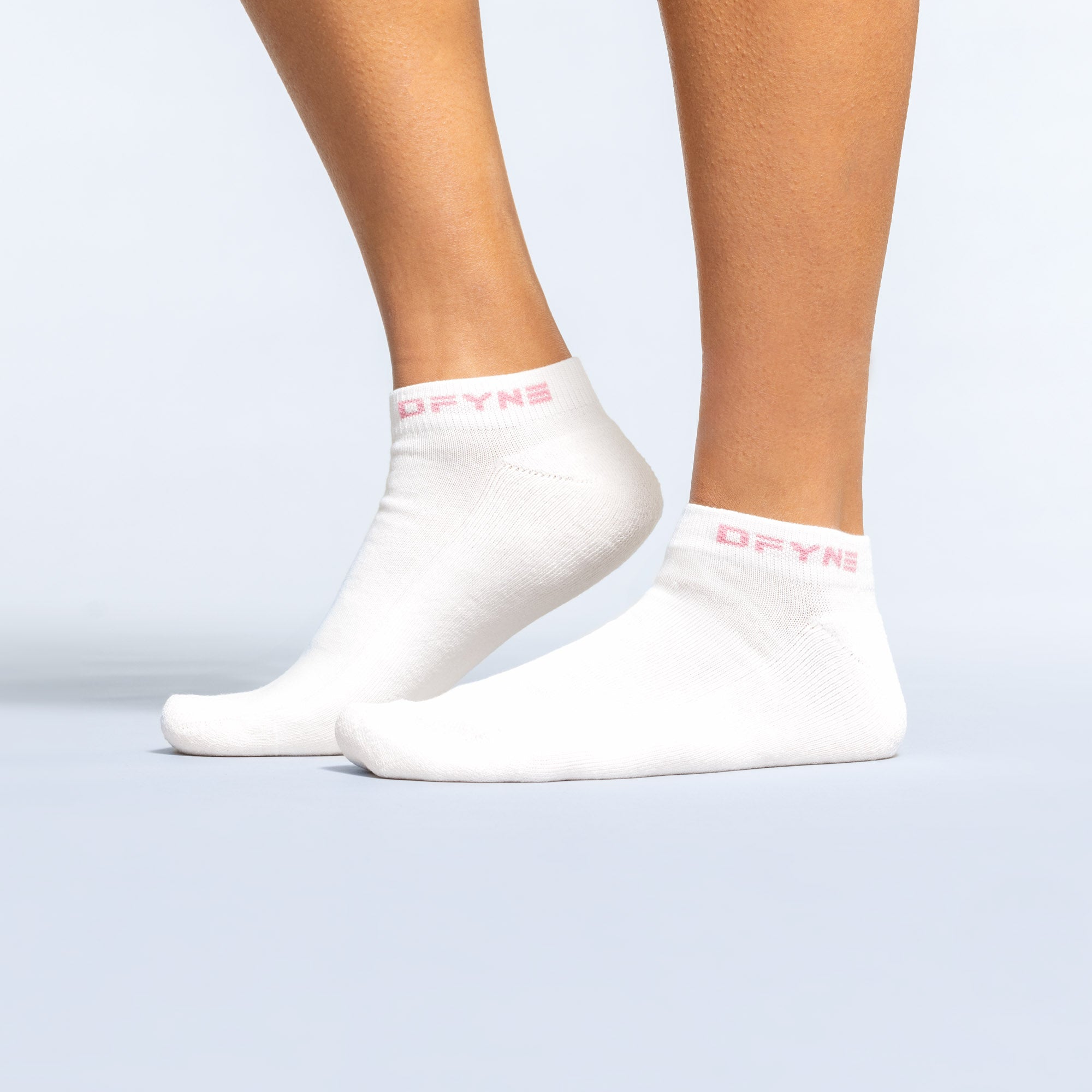 Calcetines DFYNE Revive Ankle Mujer Blancos Rosas Claro Rosas | 3691-JLRYS