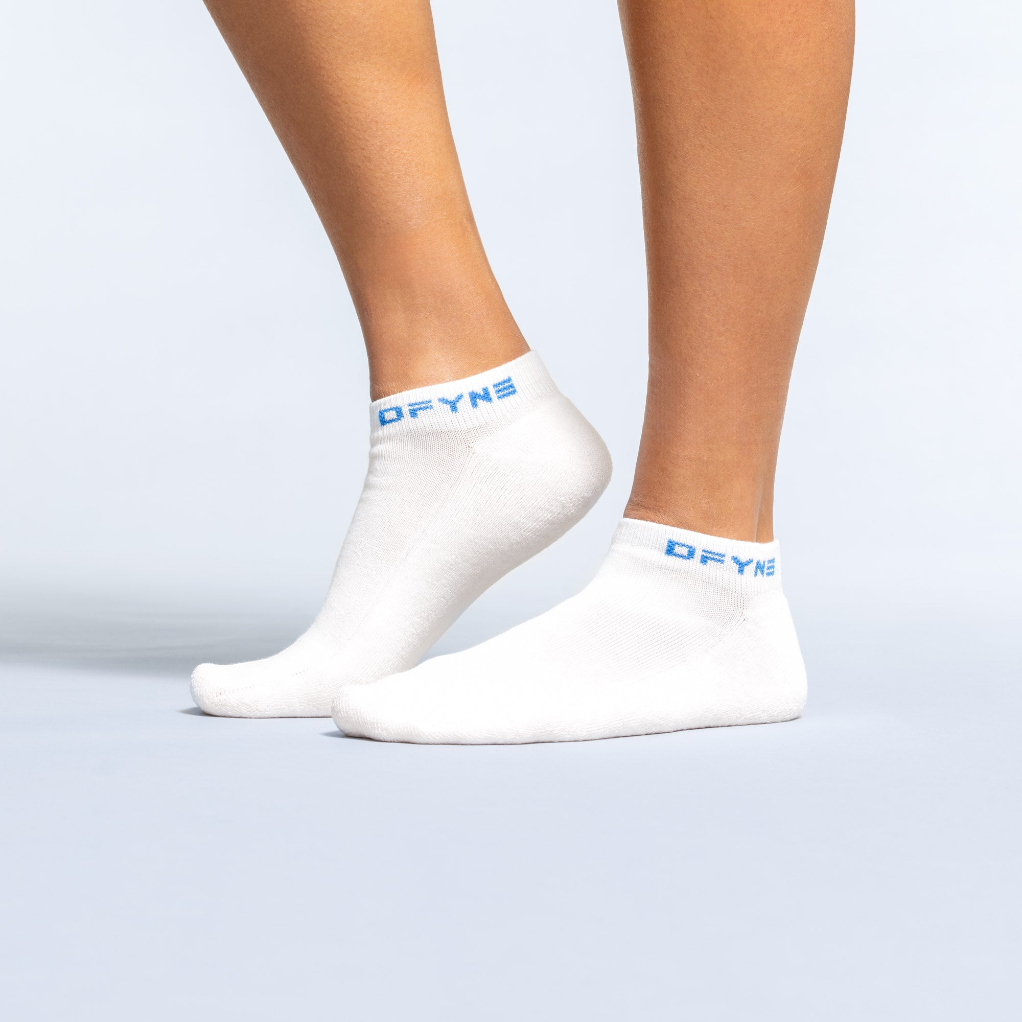 Calcetines DFYNE Revive Ankle Mujer Blancos Azules | 1843-OXYCI