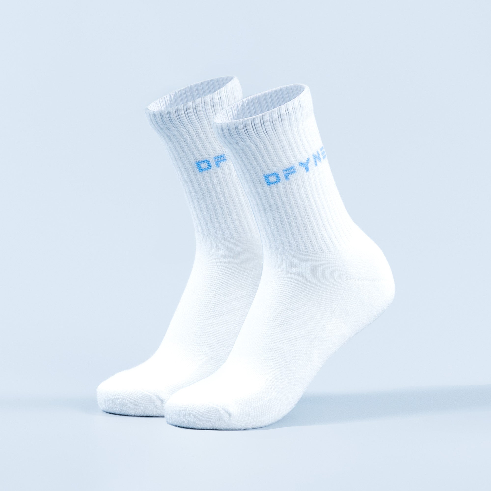 Calcetines DFYNE Revive Crew Mujer Blancos Azules | 8153-SJMQA