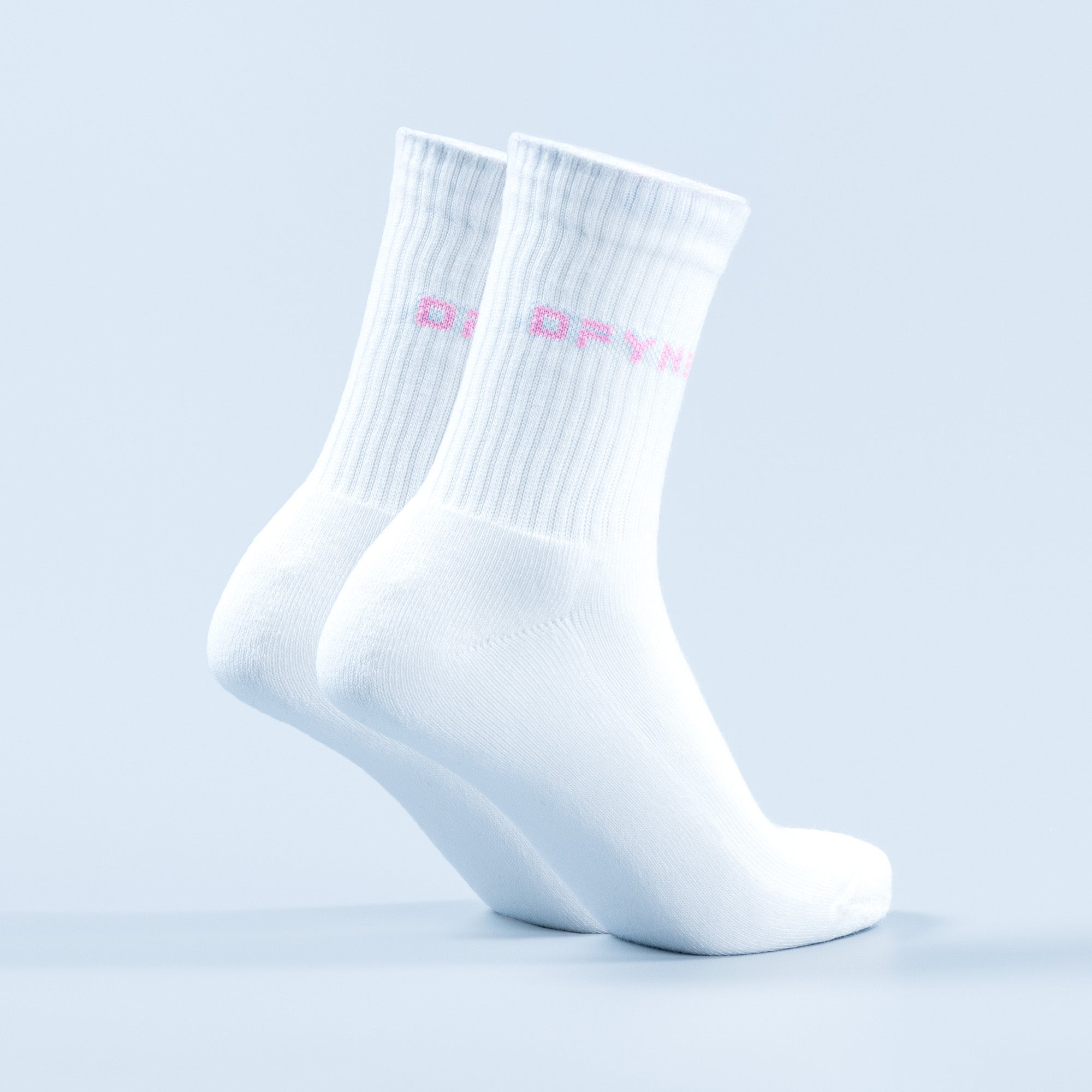 Calcetines DFYNE Revive Crew Mujer Blancos Rosas Claro Rosas | 6145-IMKVB