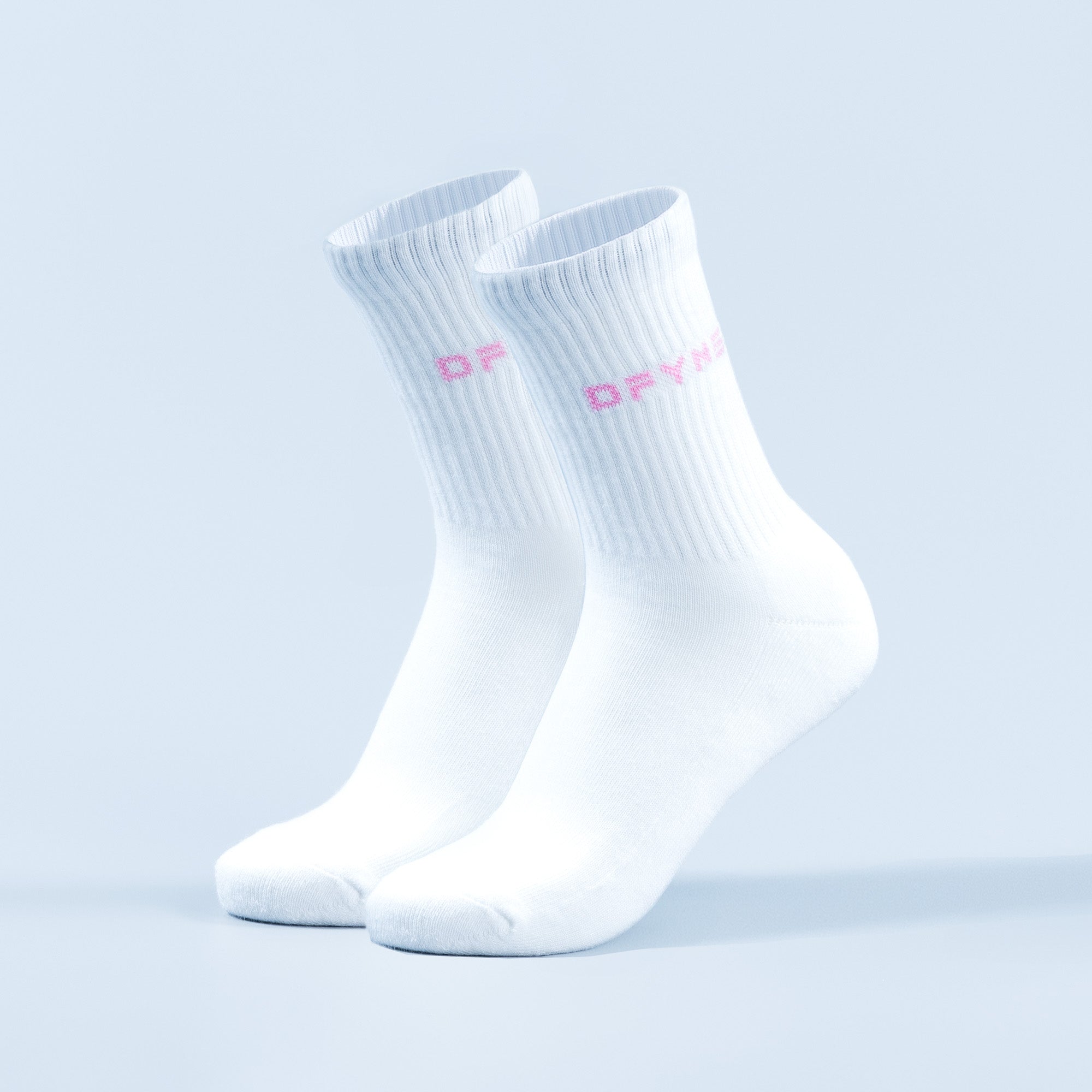 Calcetines DFYNE Revive Crew Mujer Blancos Rosas Claro Rosas | 6145-IMKVB