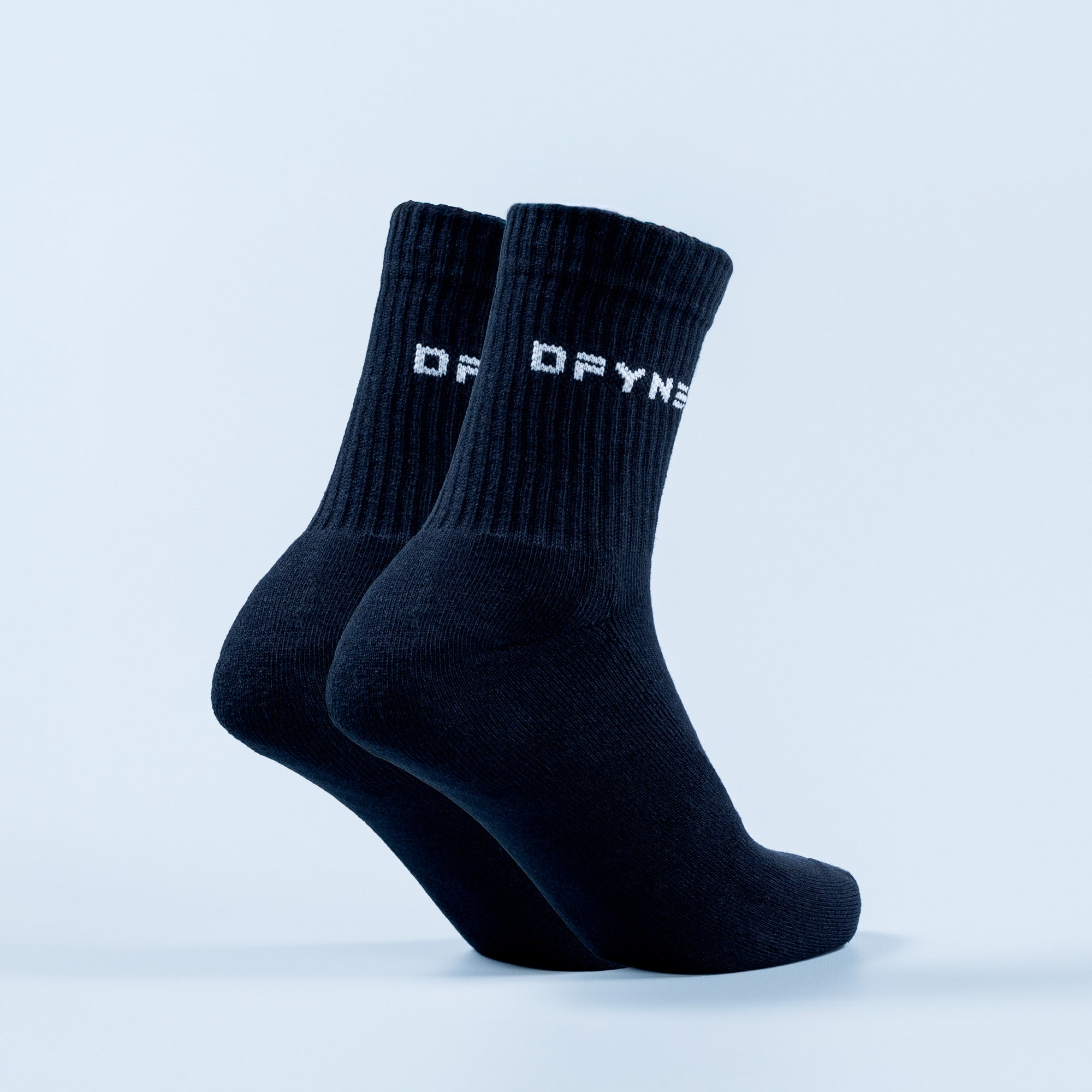 Calcetines DFYNE Revive Crew Mujer Negros Blancos | 0613-INLXY