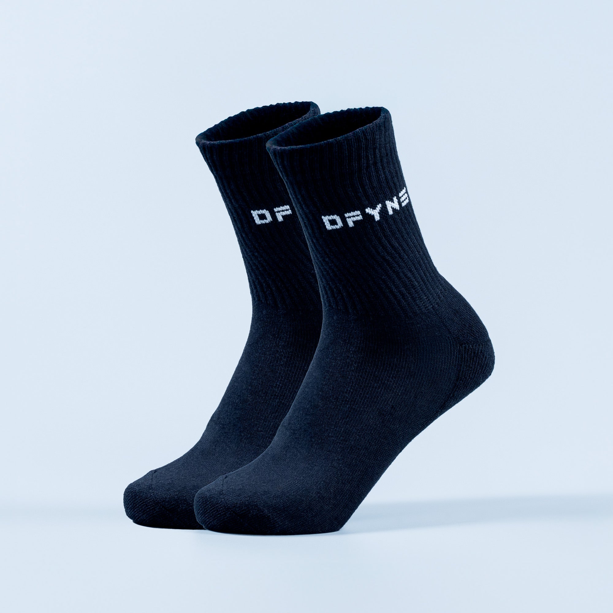 Calcetines DFYNE Revive Crew Mujer Negros Blancos | 0613-INLXY