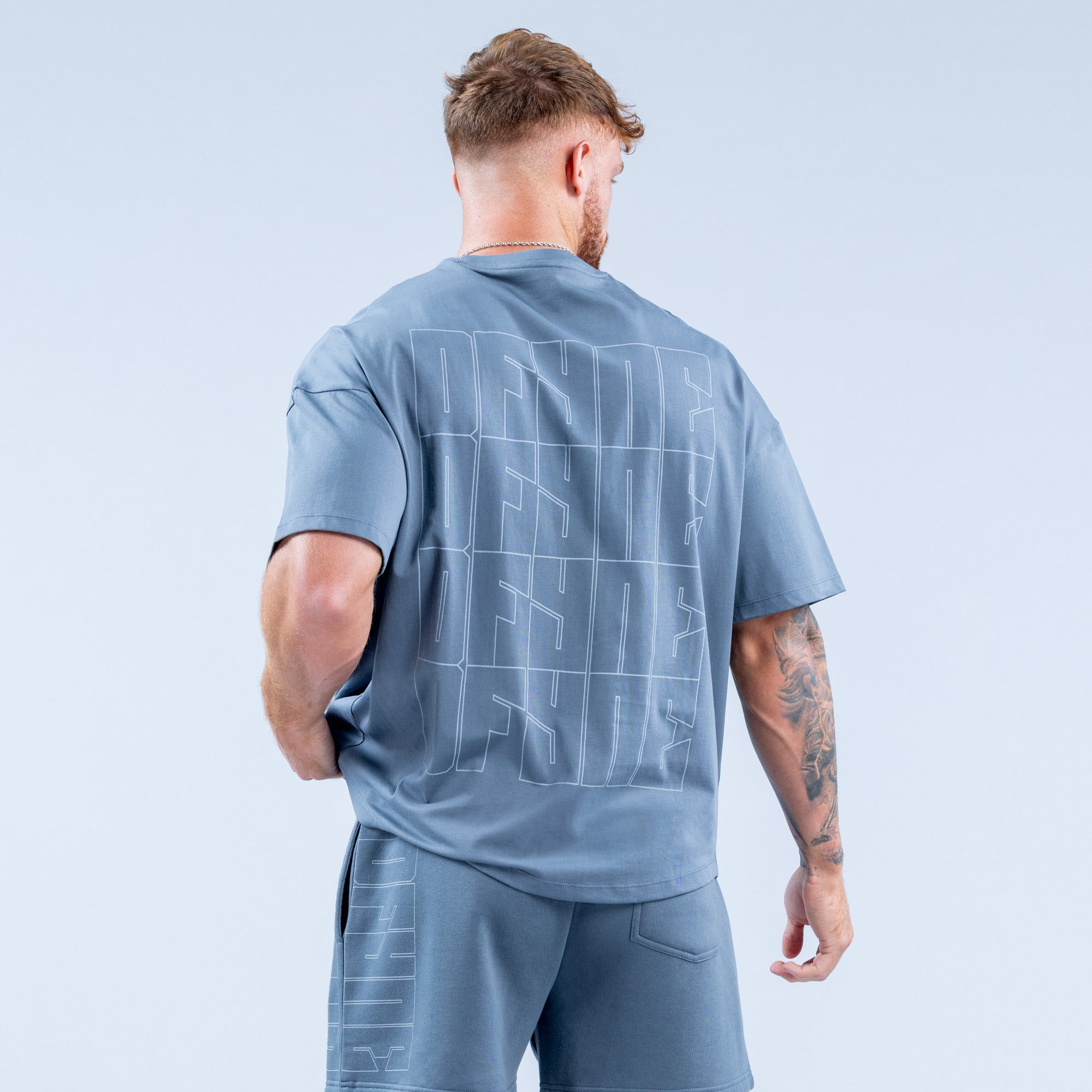 Camiseta DFYNE Recharge Graphic Hombre Grises | 4217-VAHWX