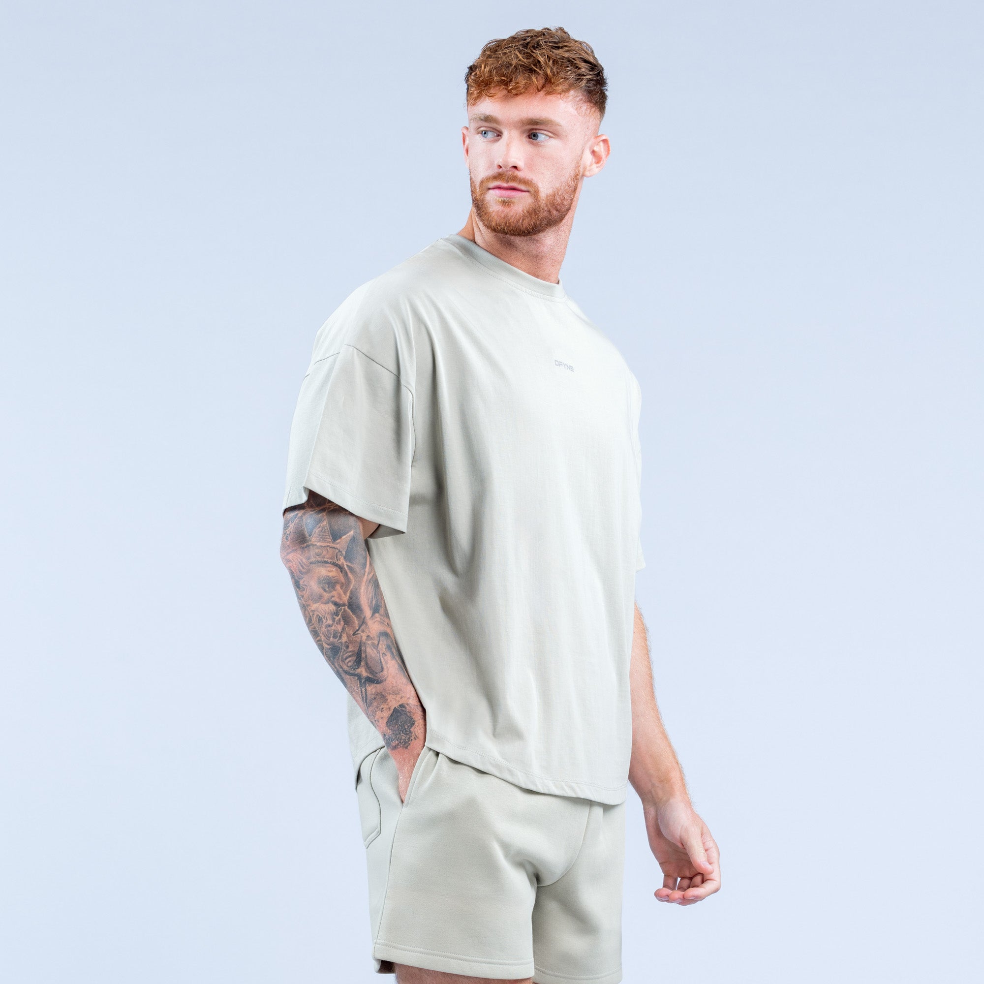 Camiseta DFYNE Recharge Hombre Grises | 4183-GUHYT