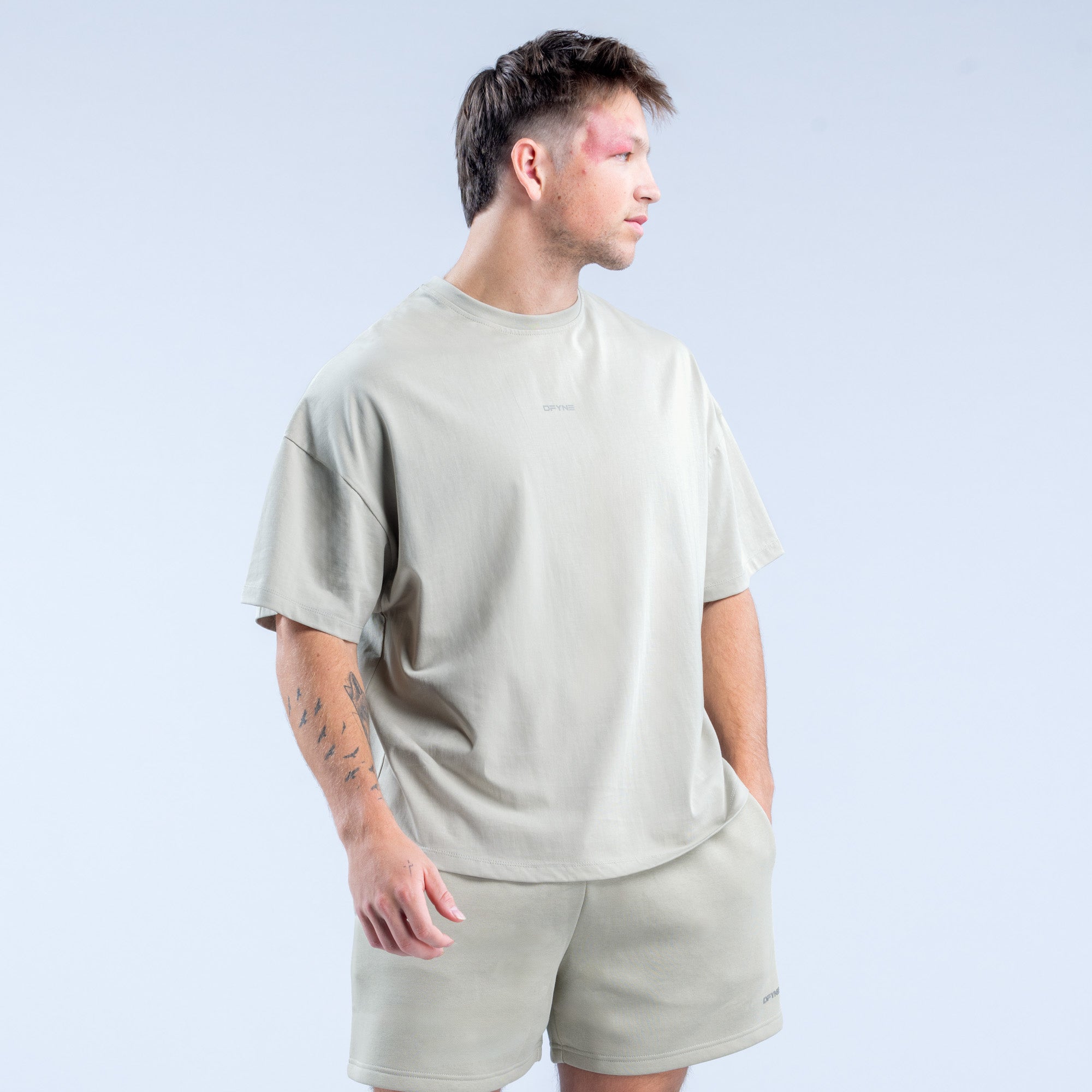 Camiseta DFYNE Recharge Hombre Grises | 4183-GUHYT