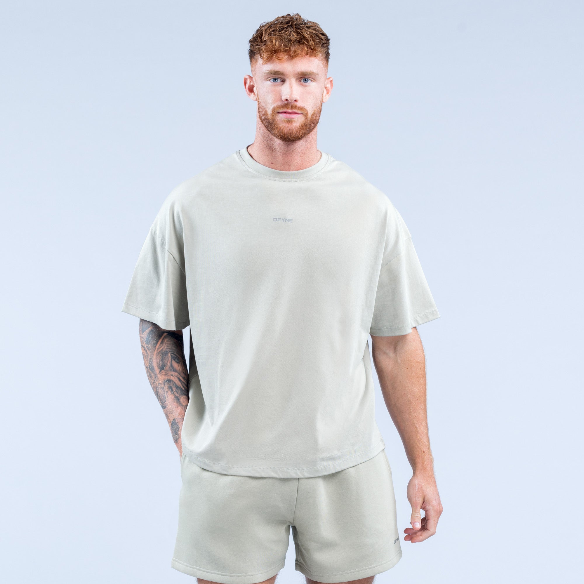 Camiseta DFYNE Recharge Hombre Grises | 4183-GUHYT