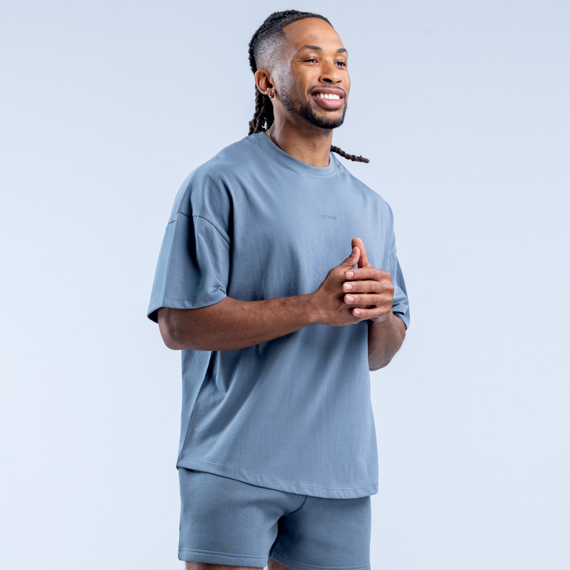 Camiseta DFYNE Recharge Hombre Grises | 6758-KISRM