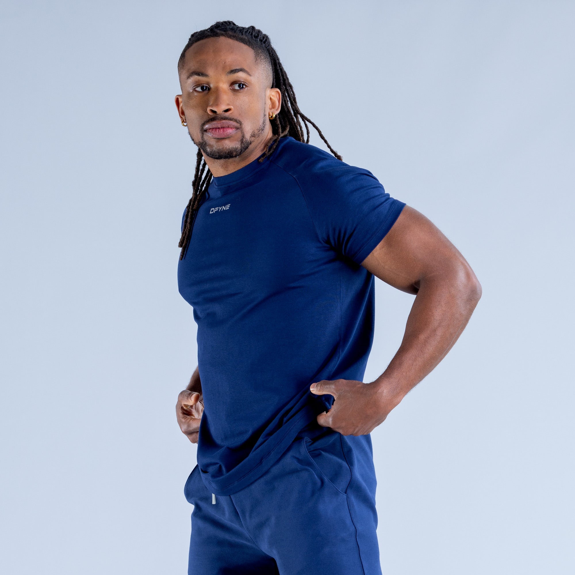 Camiseta DFYNE Stealth Hombre Azules | 3952-PKQWT