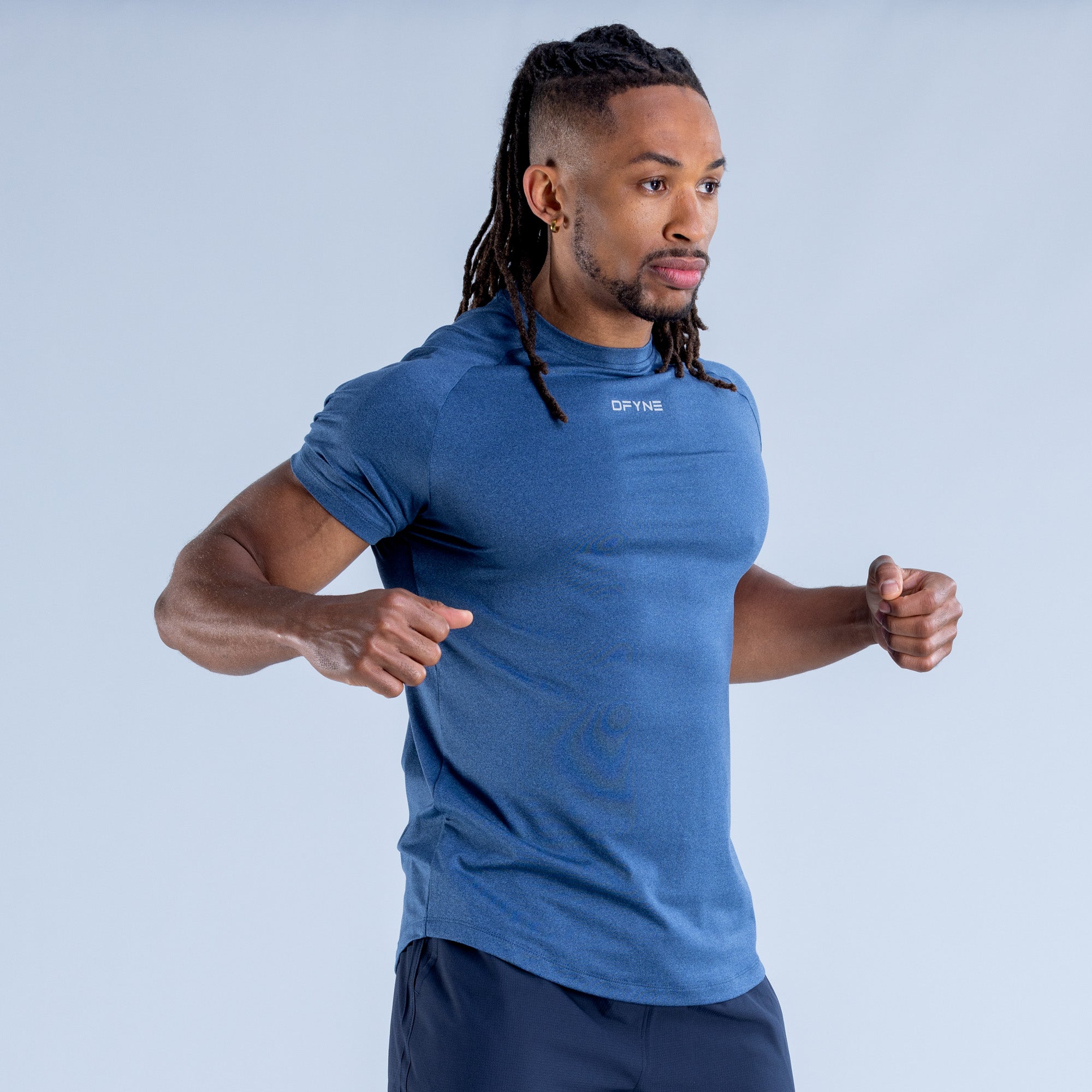 Camiseta DFYNE Stealth Training Hombre Azules | 1875-FKJWE