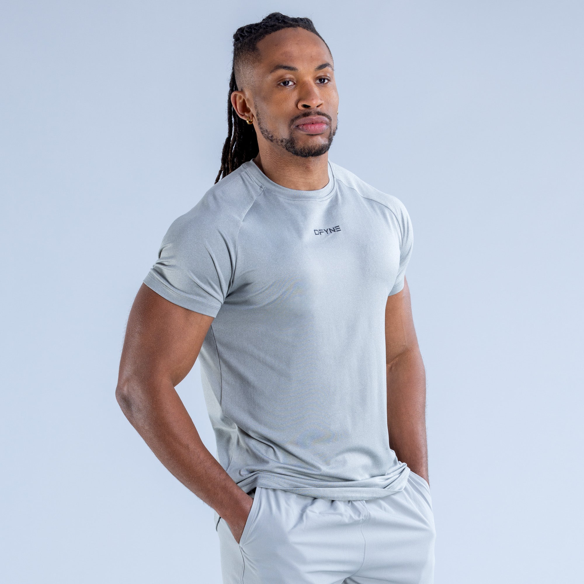 Camiseta DFYNE Stealth Training Hombre Grises | 0871-IQARX
