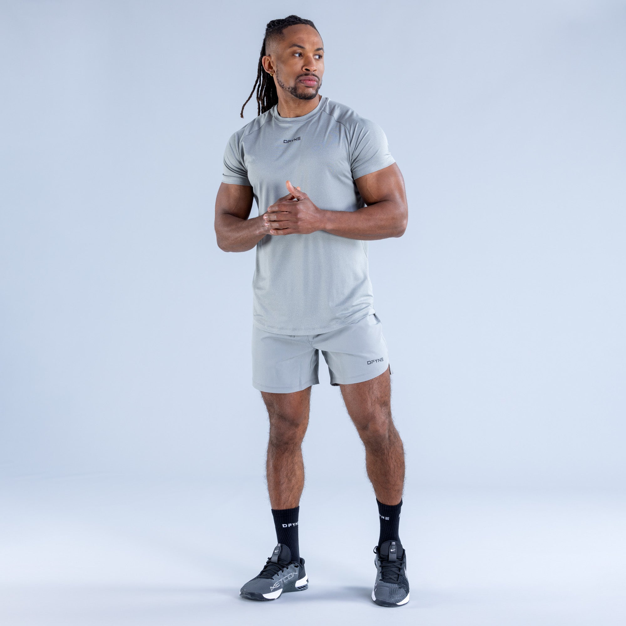 Camiseta DFYNE Stealth Training Hombre Grises | 0871-IQARX