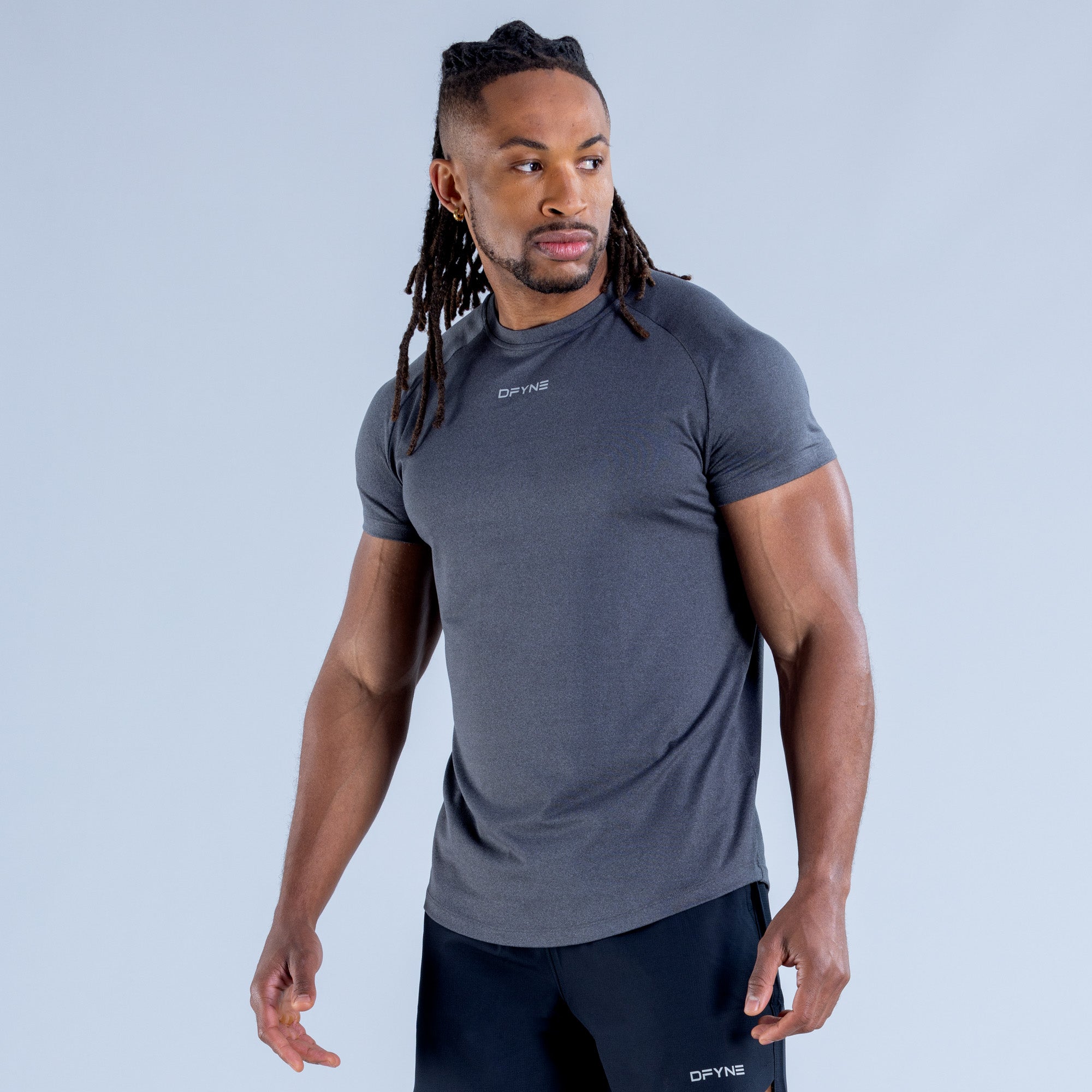 Camiseta DFYNE Stealth Training Hombre Negros | 5392-TVEBZ
