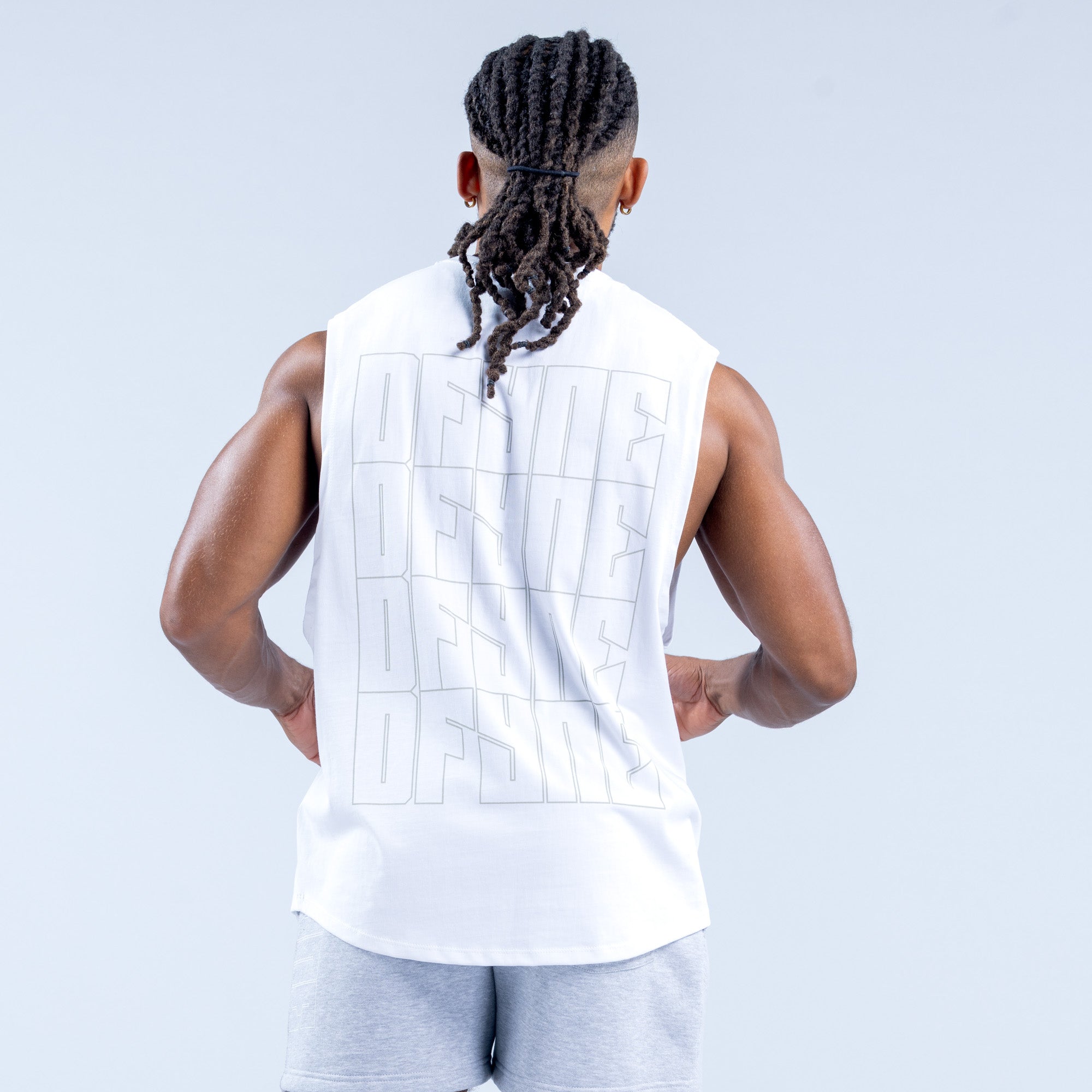 Camiseta sin Manga DFYNE Recharge Graphic Hombre Blancos | 0349-ZEITB