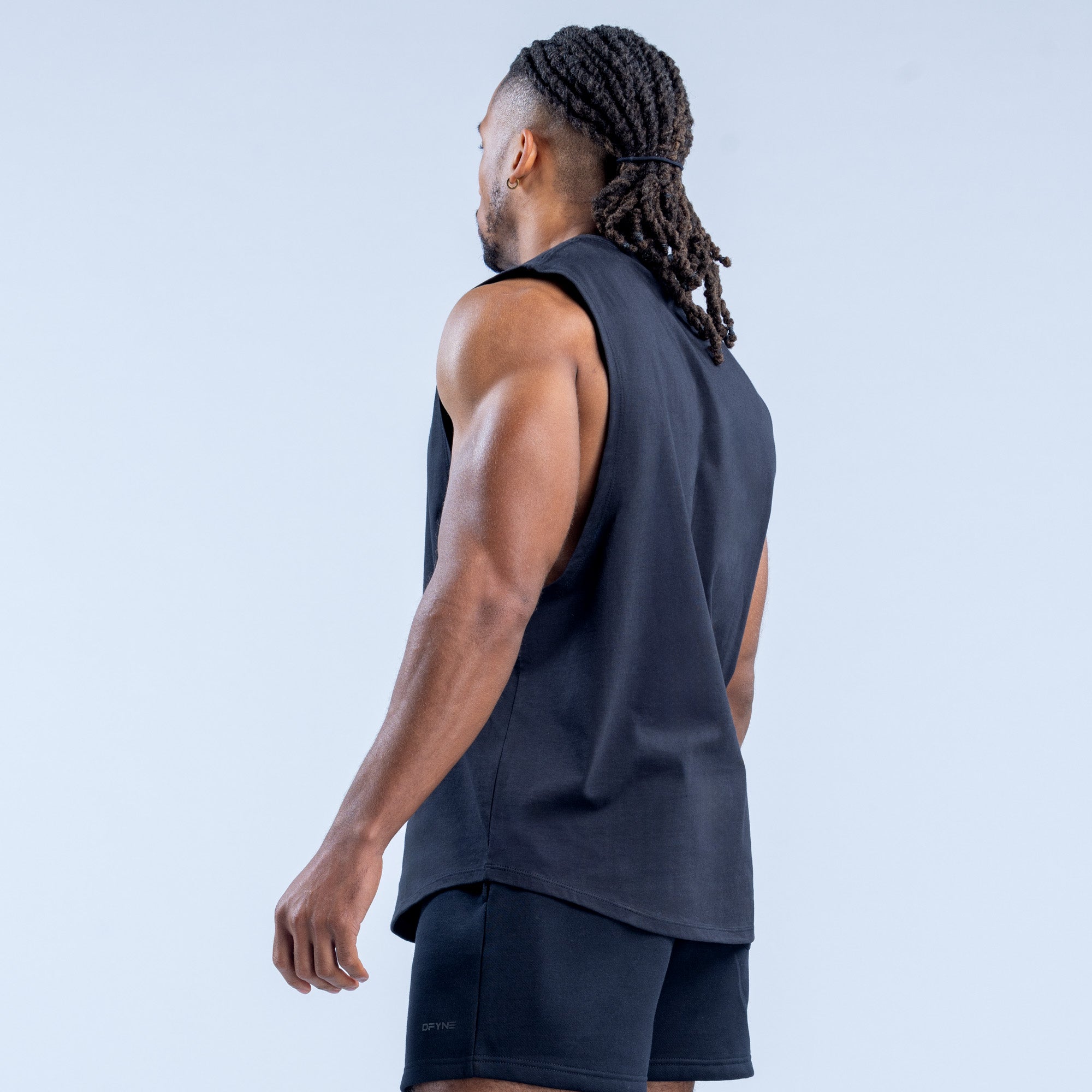 Camiseta sin Manga DFYNE Recharge Hombre Negros | 7490-BFJLX