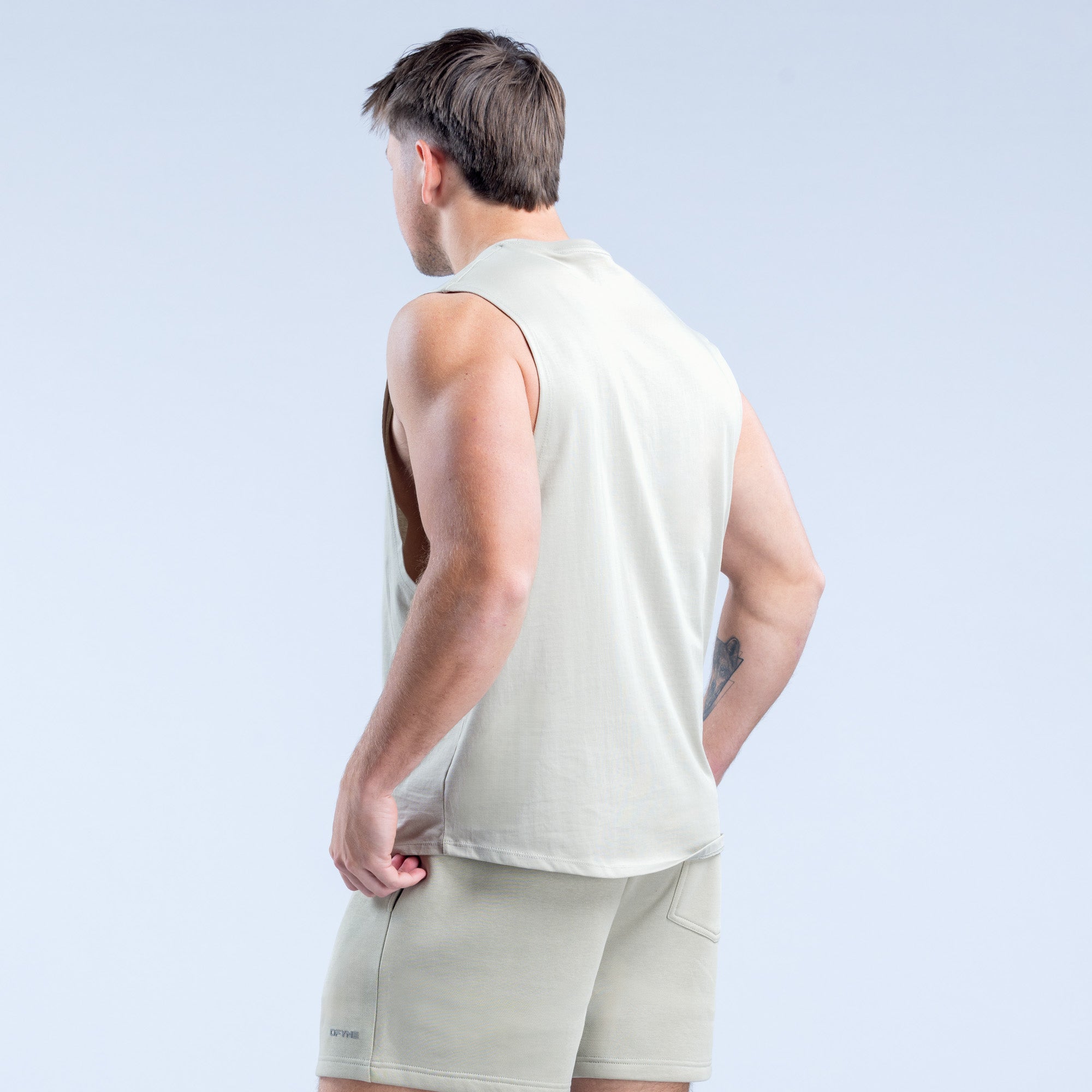 Camiseta sin Manga DFYNE Recharge Hombre Grises | 1308-CRMFI