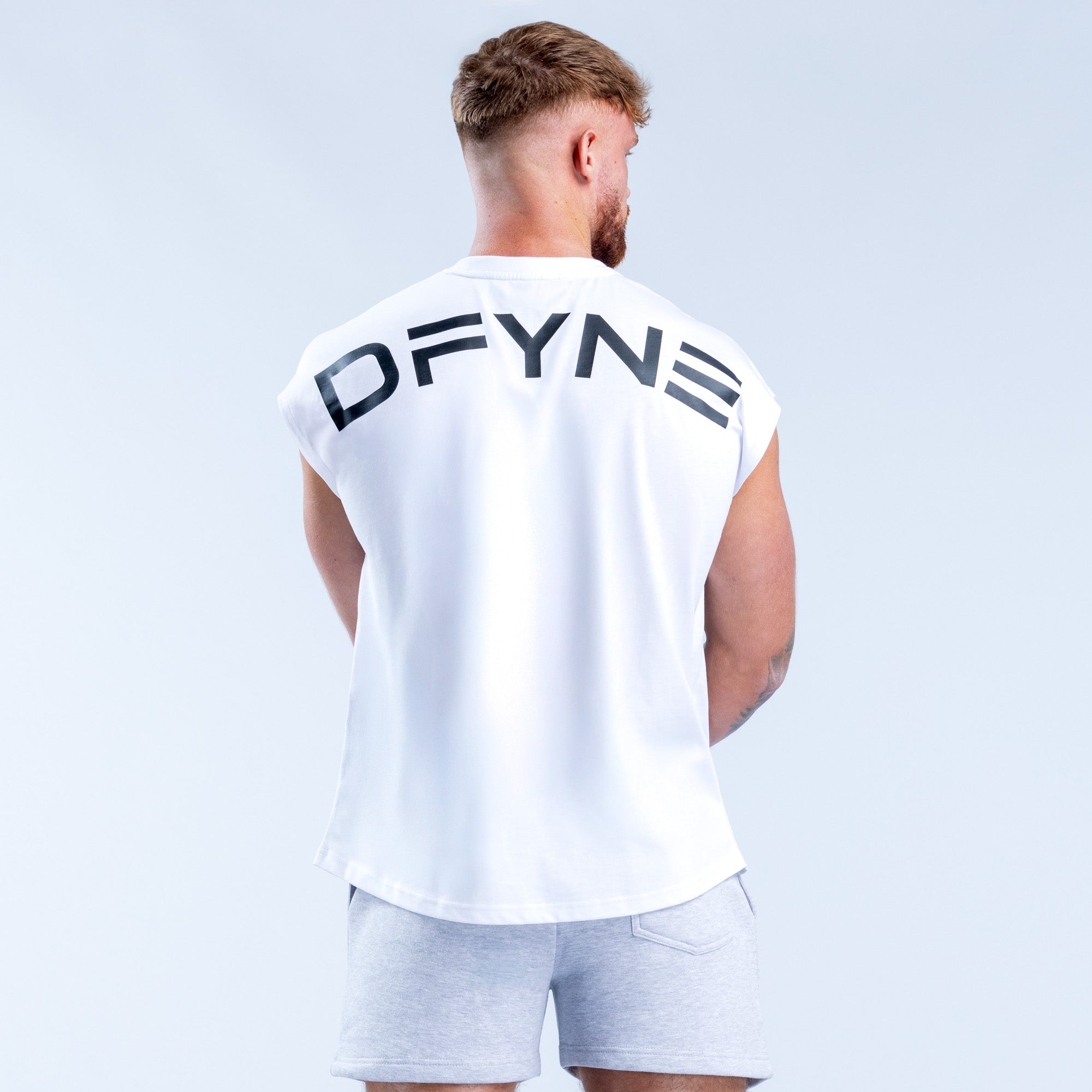 Camiseta sin Manga DFYNE Signature Hombre Blancos | 5476-QKGCM