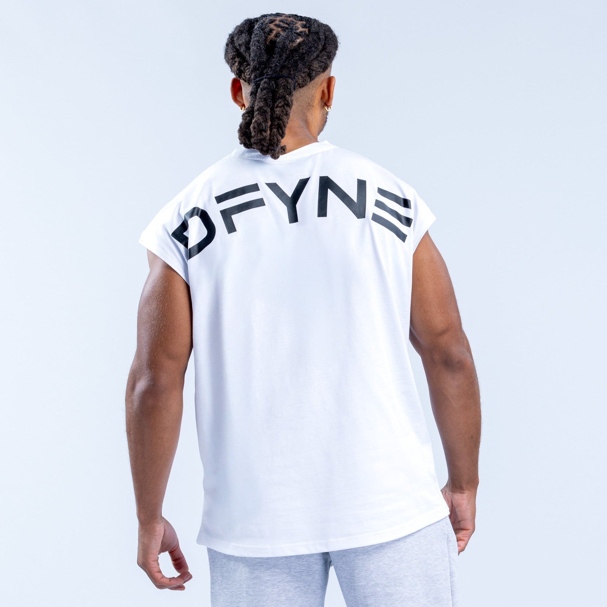 Camiseta sin Manga DFYNE Signature Hombre Blancos | 5476-QKGCM
