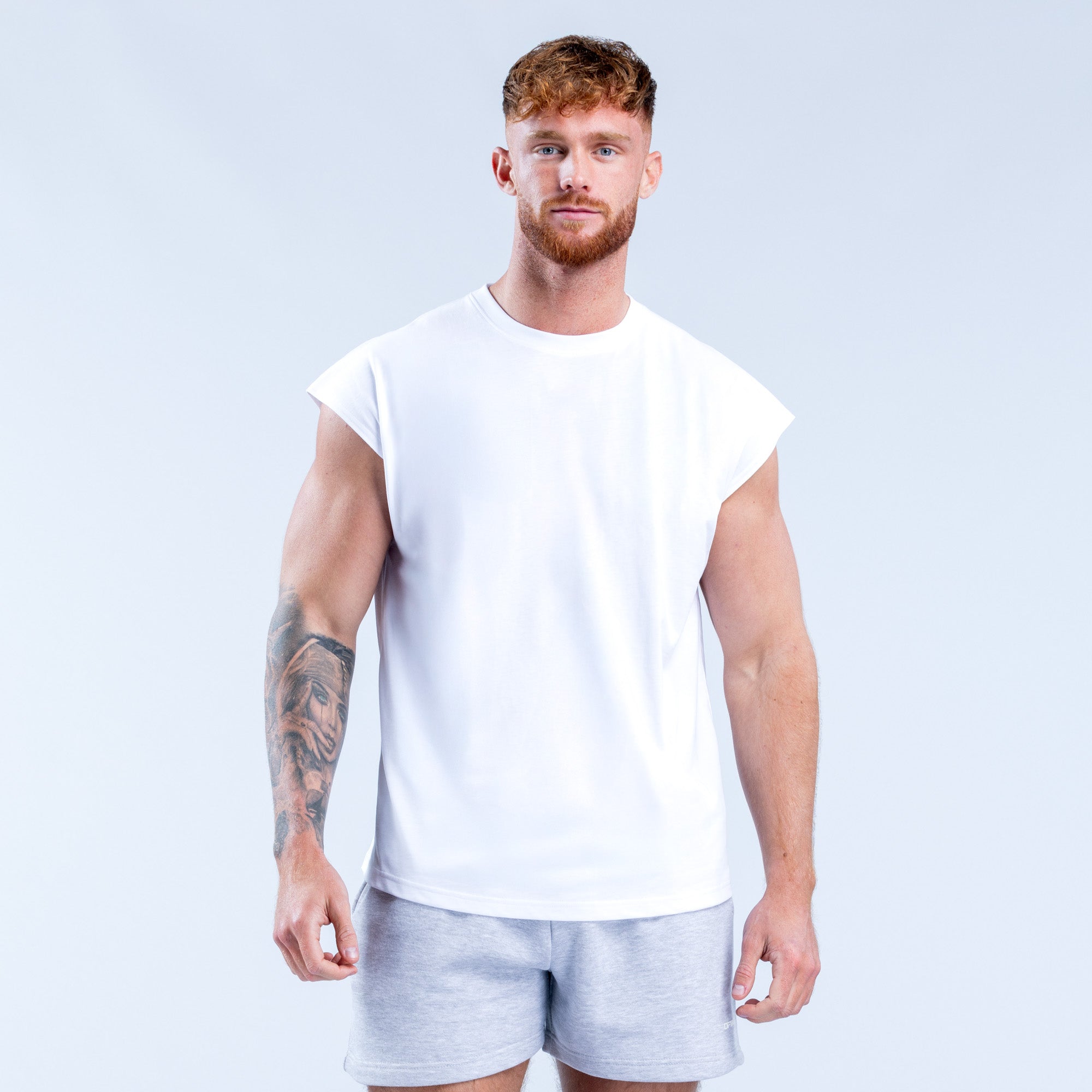 Camiseta sin Manga DFYNE Signature Hombre Blancos | 5476-QKGCM