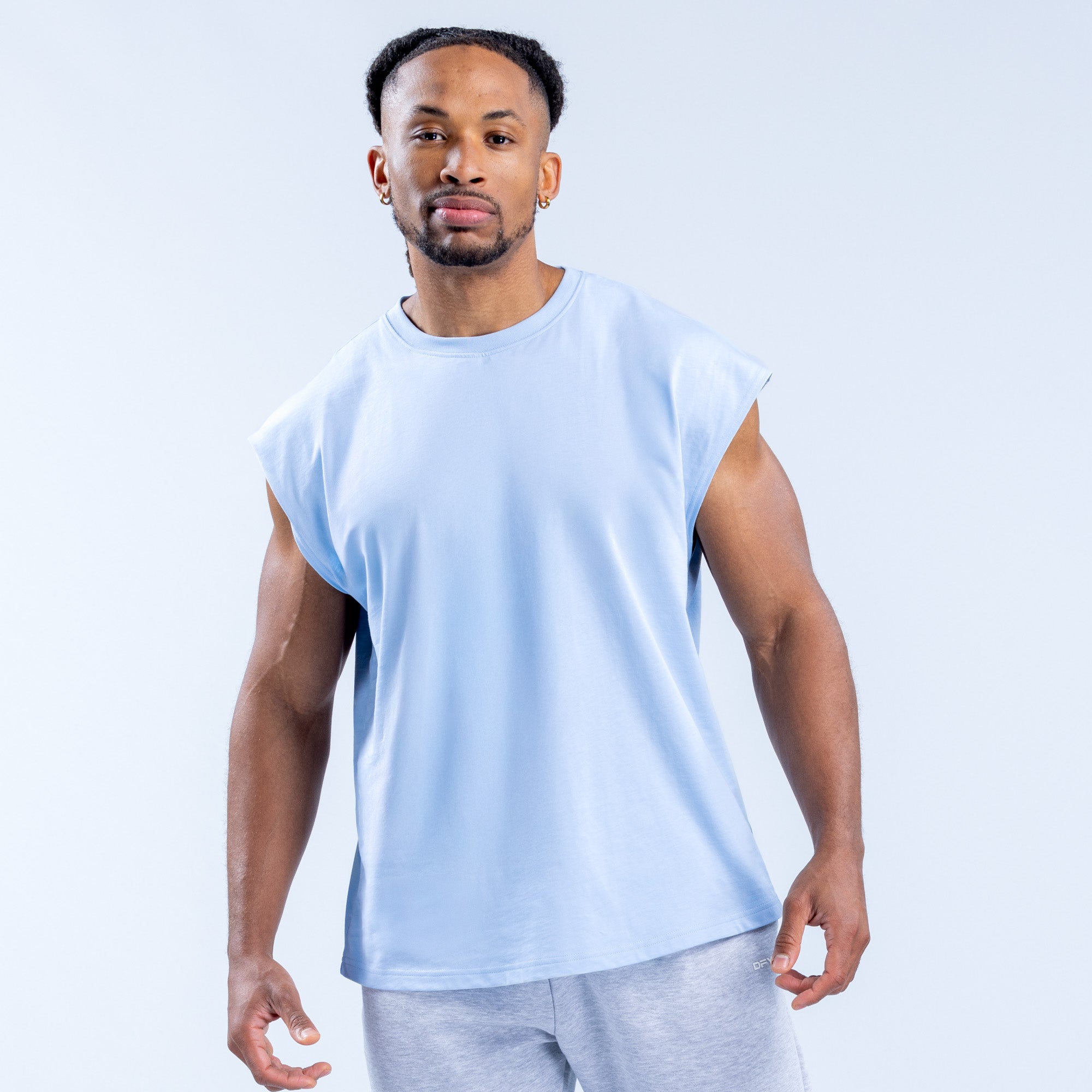 Camiseta sin Manga DFYNE Signature Hombre Azules | 8621-PRZXO