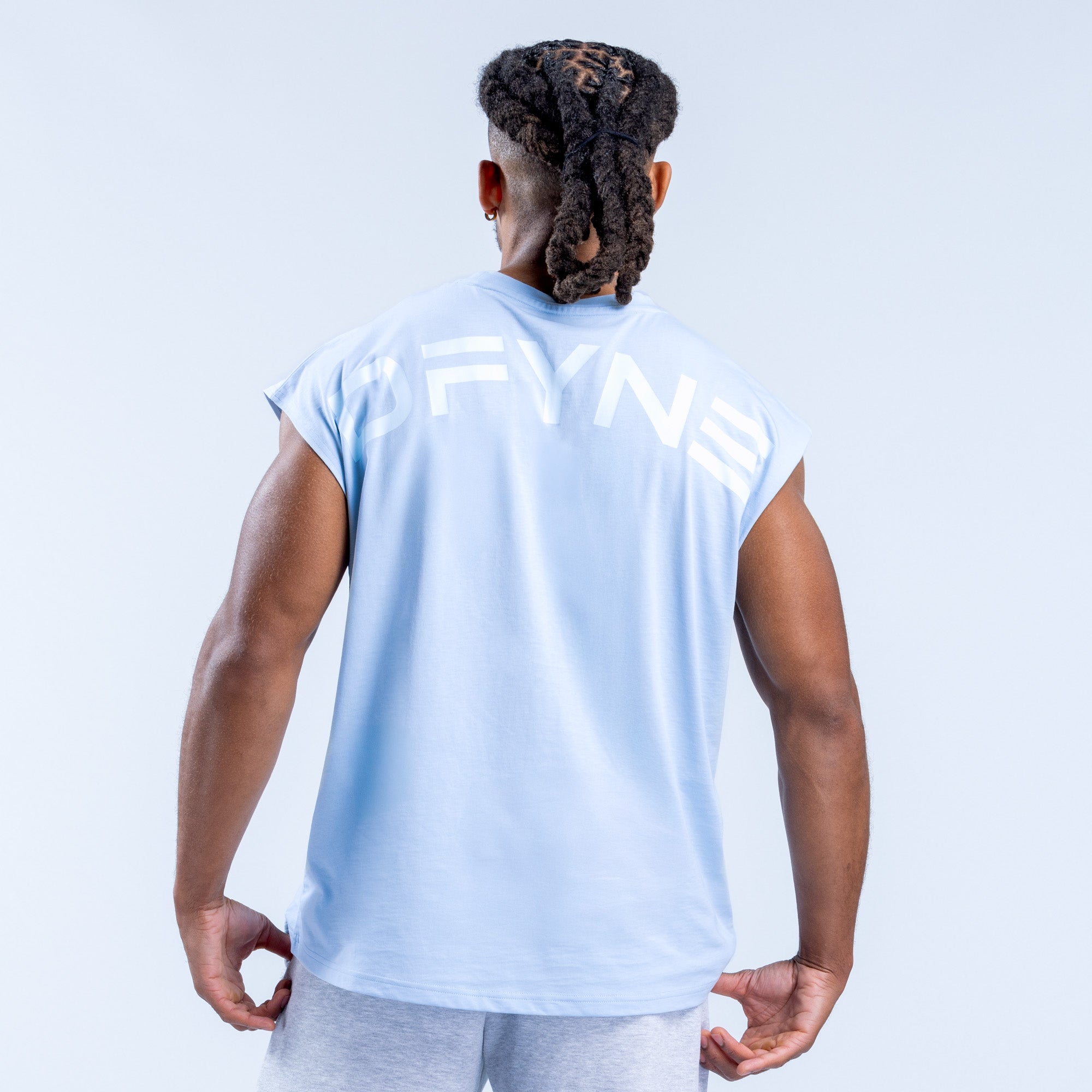 Camiseta sin Manga DFYNE Signature Hombre Azules | 8621-PRZXO