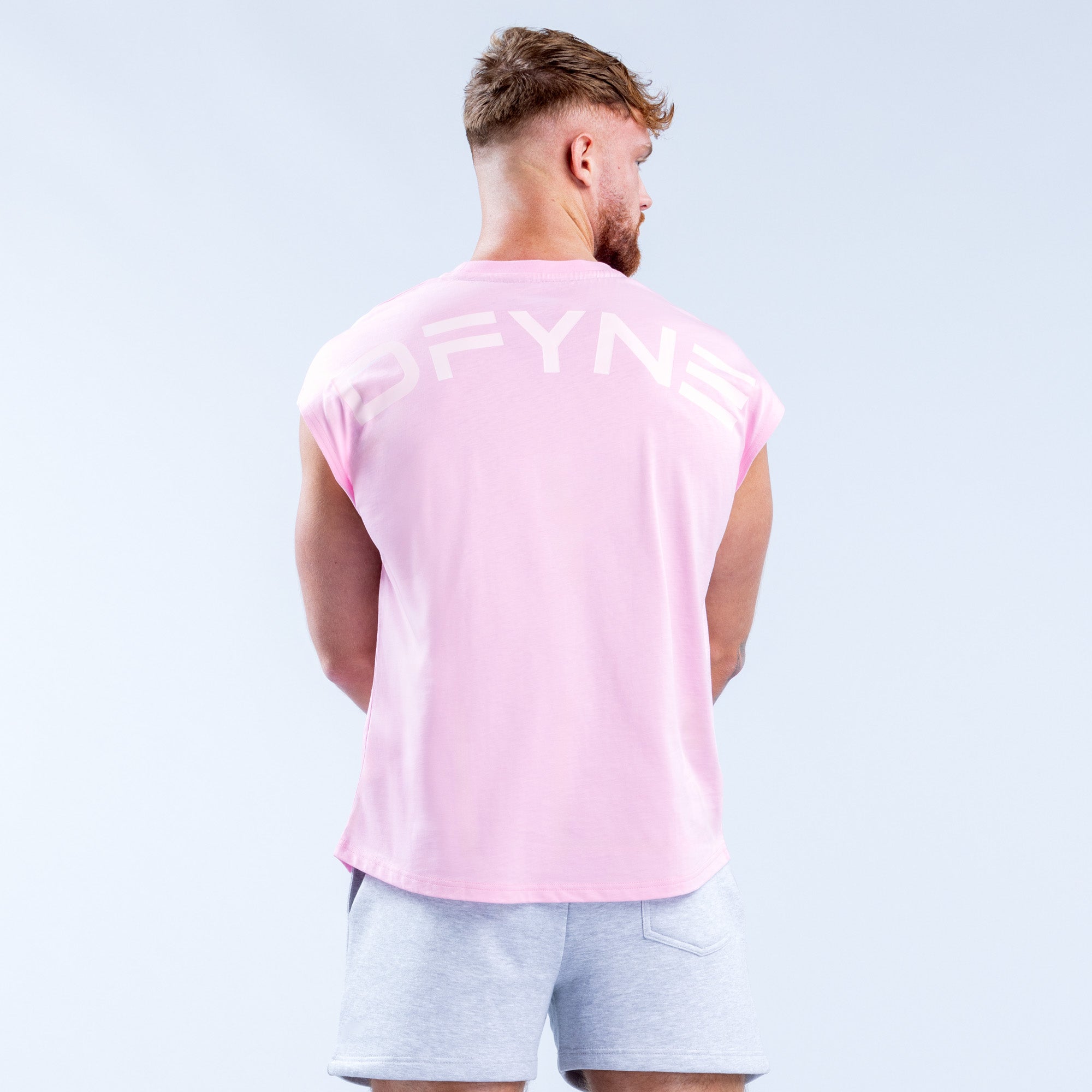 Camiseta sin Manga DFYNE Signature Hombre Rosas Claro Rosas | 7258-WCRMY