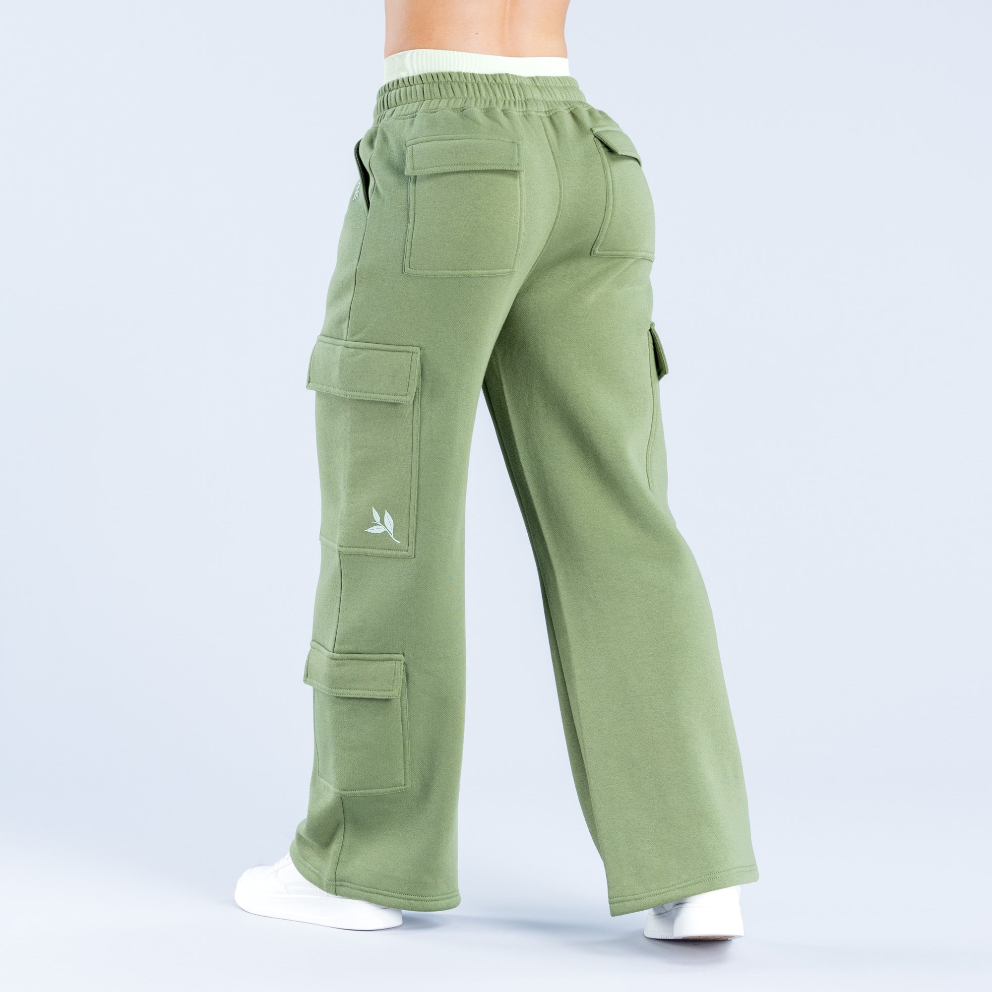 Pantalon Jogger DFYNE Lanyi Edit Wide Leg Cargo Mujer Verdes Oscuro | 4910-ZTIHY