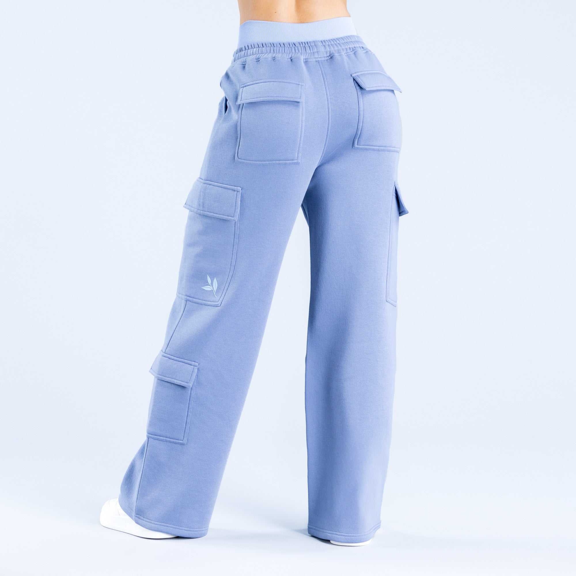 Pantalon Jogger DFYNE Lanyi Edit Wide Leg Cargo Mujer Azules | 7563-CVAFN