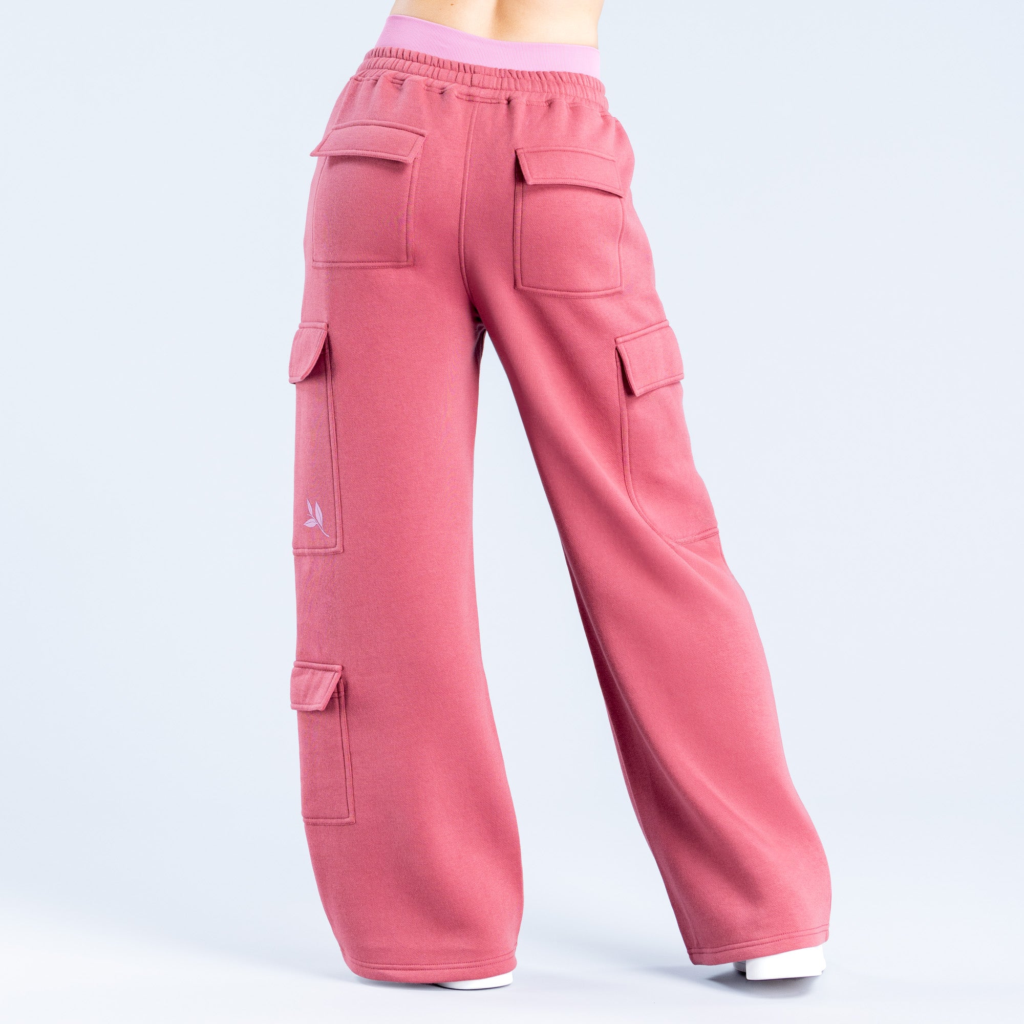 Pantalon Jogger DFYNE Lanyi Edit Wide Leg Cargo Mujer Rosas Oscuro | 3946-XKUSE