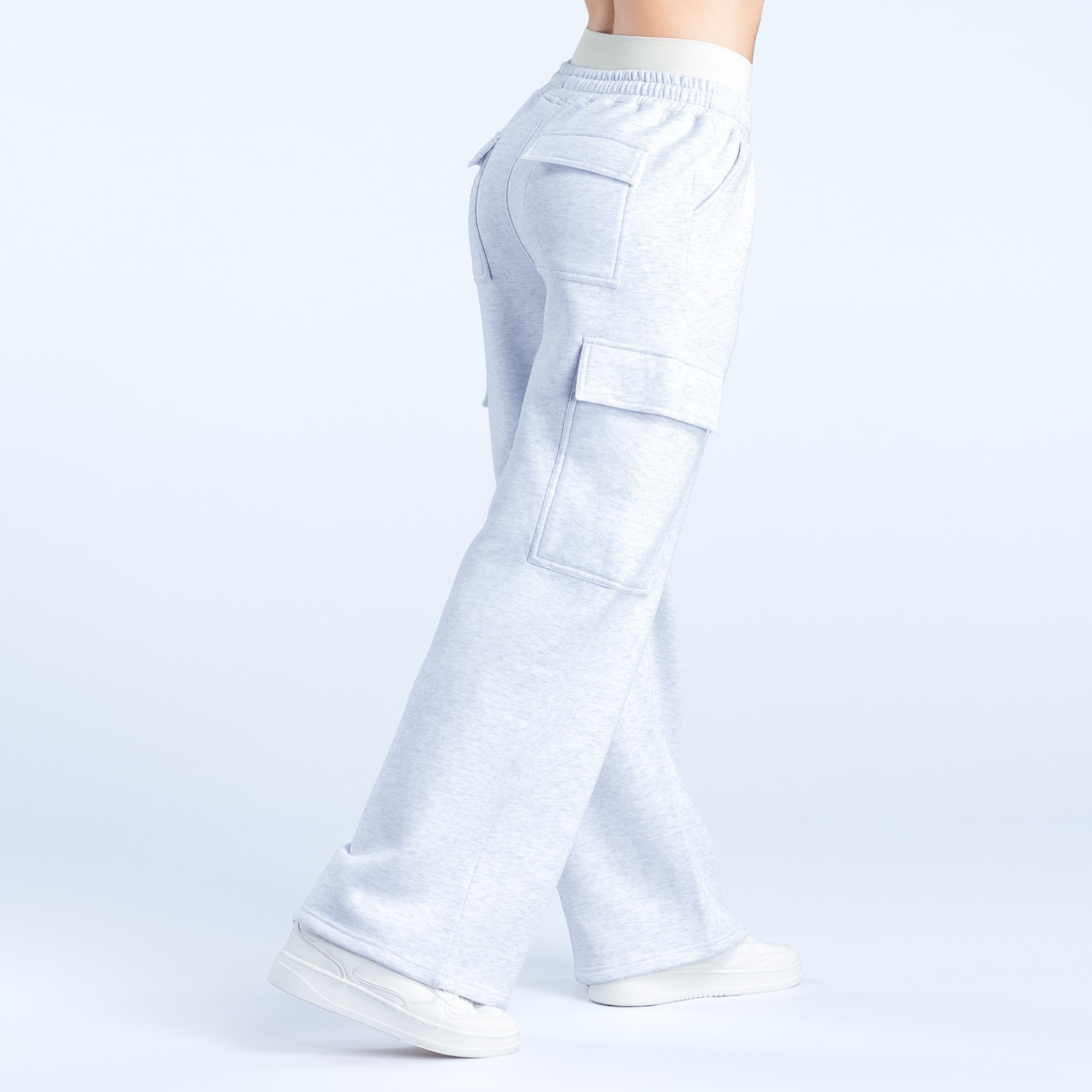Pantalon Jogger DFYNE Lanyi Edit Wide Leg Cargo Mujer Grises | 2680-WJIQX