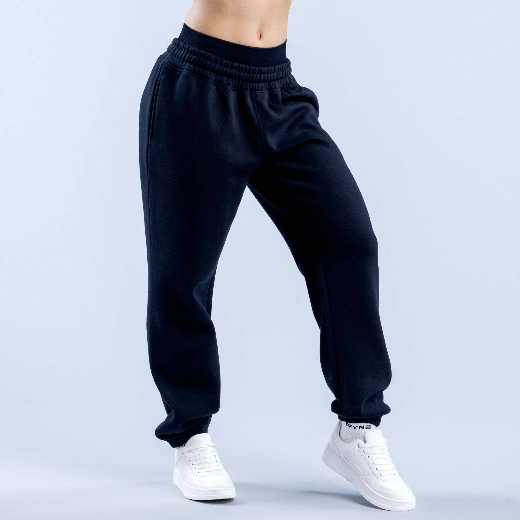 Pantalon Jogger DFYNE Revive Heavy Weight Mujer Negros | 3867-UHPXB