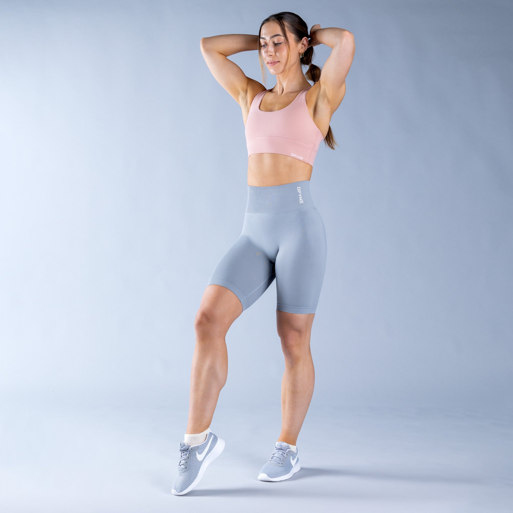 Shorts DFYNE Dynamic Mujer Grises Claro | 2806-CONTI